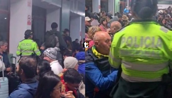TROME | La Policía logró trasladar a un primer grupo de mil turistas la madrugada del martes. Video: Juan Sequeiros