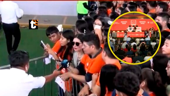 Estudiantes asisten a presentación de Paolo Guerrero