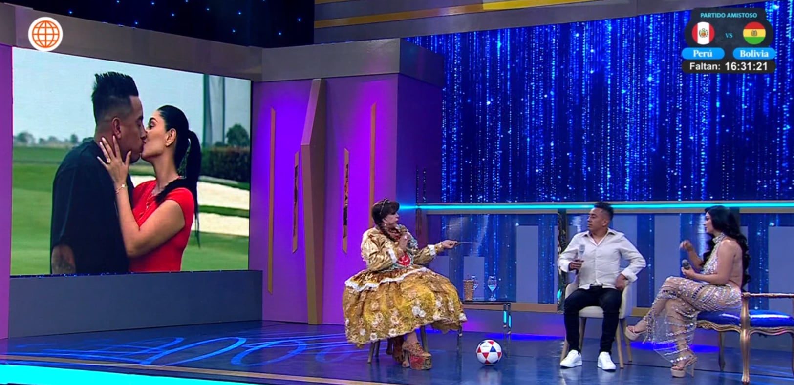 Christian Cueva solo tiene palabras de elogio para Pamela Franco y se pone nervioso al decírselas.