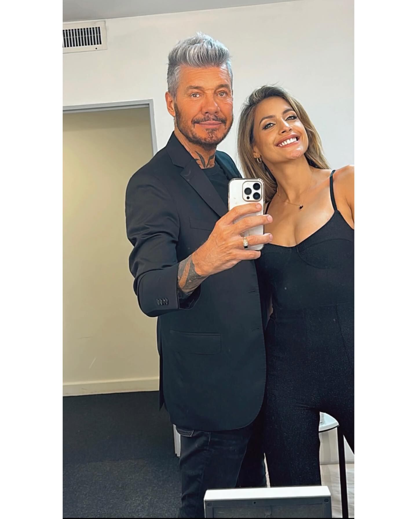 Marcelo Tinelli y Milett Figueroa