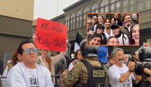 Mónica Sánchez, Tatiana Astengo y demás protestaron frente al Congreso contra la reforma a la Ley del Artista