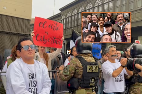 Mónica Sánchez, Tatiana Astengo y demás protestaron frente al Congreso contra la reforma a la Ley del Art...