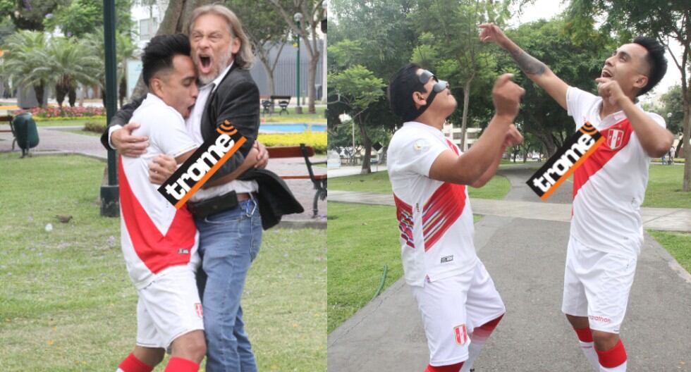 Hinchada quiere más 'abrazos de gol'. Gareca peruano y Cuevita imitador repitieron inolvidable abrazo y estudian la estrategia con Lapadula de Gamarra y doble de 'Orejitas'. (Entrevista: Isabel Medina / Foto: Alan Ramírez / Trome)