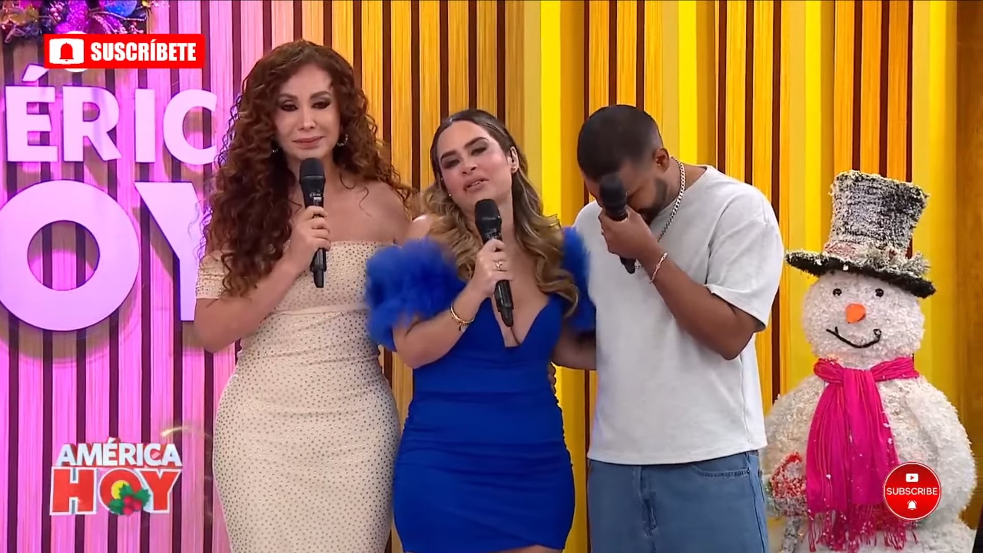 El conductor termina llorando en vivo. (Fuente: América TV)