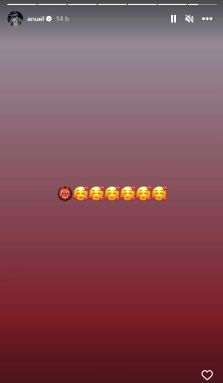 Otra imagen publicada por Anuel AA en Instagram (Foto: Anuel AA/historias de Instagram)