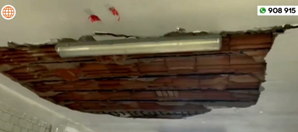Techo colapsa en colegio de SJM