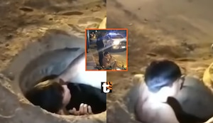¡Inaudito! Ladrón se esconde en buzón de desagüe en Chiclayo para no ser capturado tras robar cables