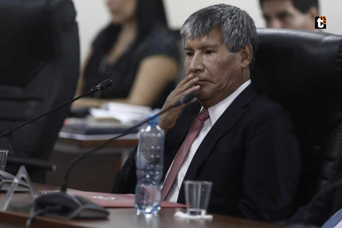 Wilfredo Oscorima no respondió a ninguna preguntsa sobre relojes Rolex (Julio Reaño/@photo.gec)
