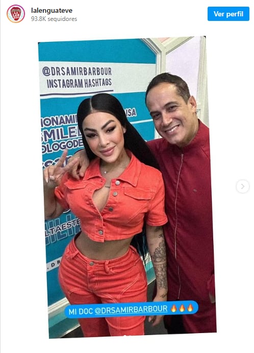 Yailin La Más Viral desató la polémica por su ombligo (Foto: La Lengua TV / Instagram)