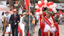 Abuelitos del Hogar Canevaro participan en colorido desfile por Fiestas Patrias