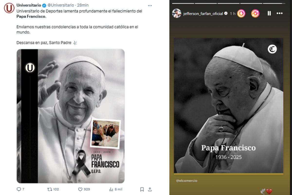 Jefferson Farfán y Universitario compartieron su sentir ante lamentable noticia (@universitario)