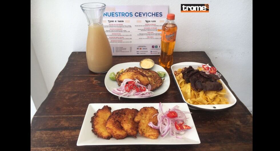 Deliciosos potajes para disfrutar por el partido Perú vs Uruguay. Restaurante 'Los Chiclayanos' con su 'Combo del hincha'. (Trome / Isabel Medina)