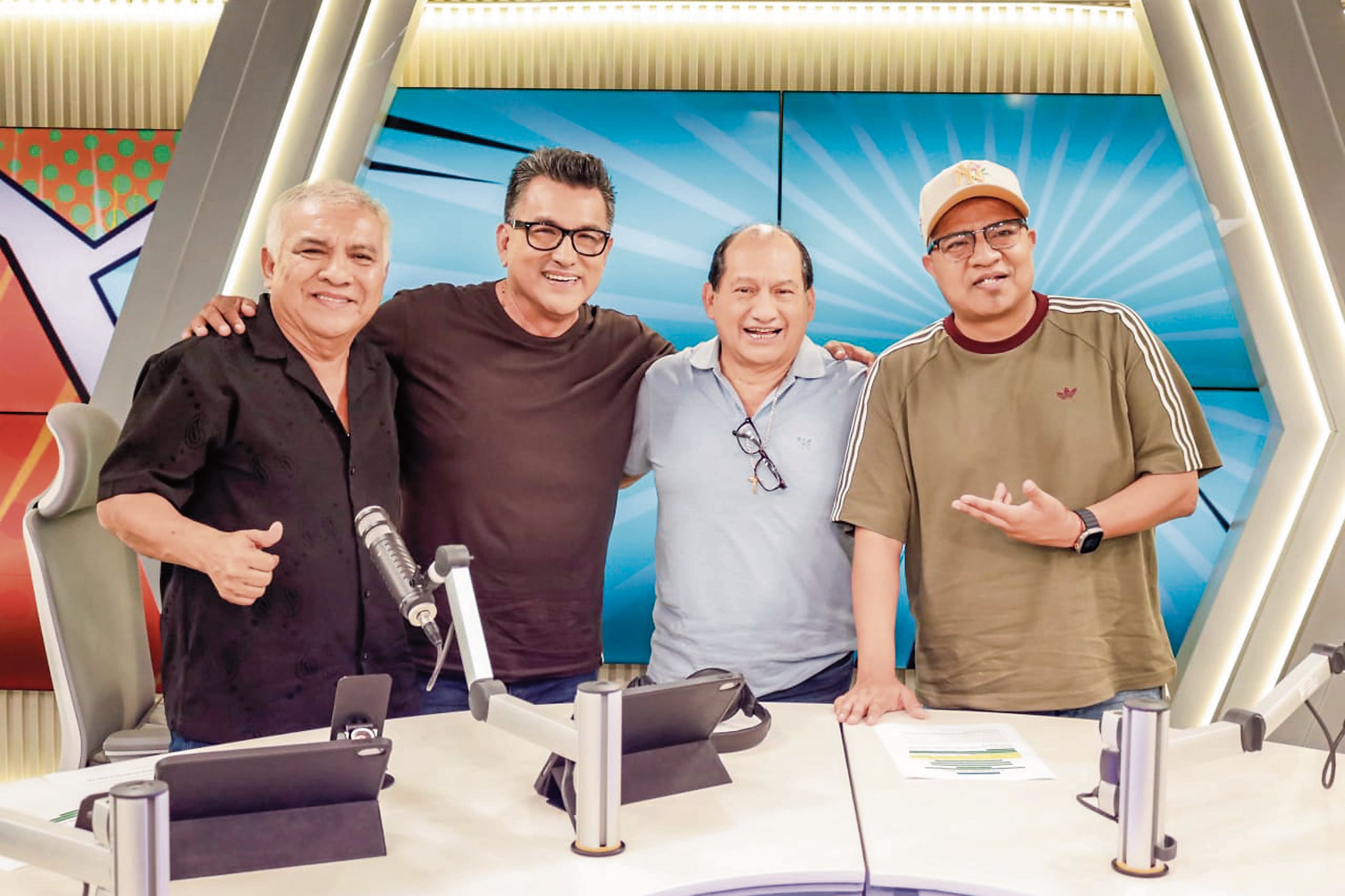 Manolo Rojas en 'Los Chistosos’ con Hernán Vidaurre y ahora con Daniel Marquina. Fotos: César Campos / César Grados.