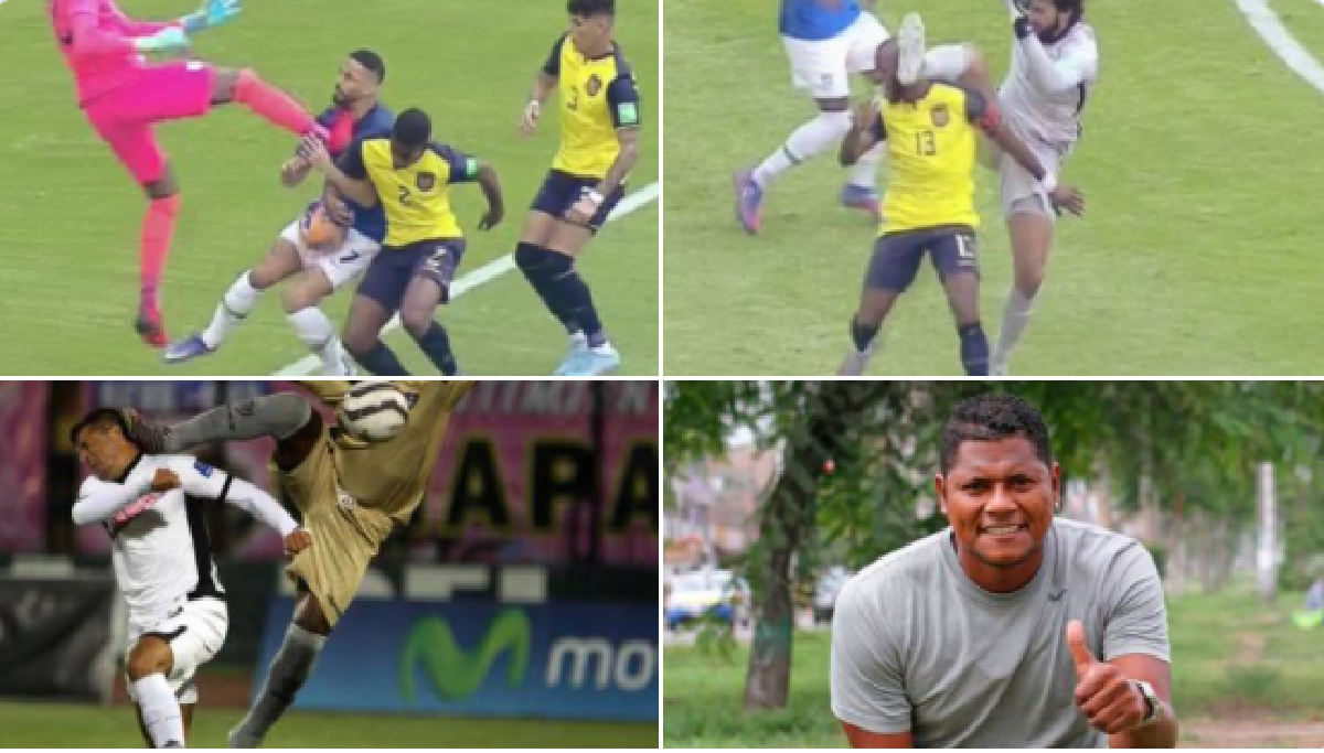 Los memes de las patadas de Domínguez y Alisson en el Ecuador vs Brasil. Foto: Facebook.