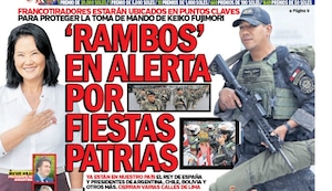 ‘RAMBOS EN ALERTA’ POR FIESTAS PATRIAS