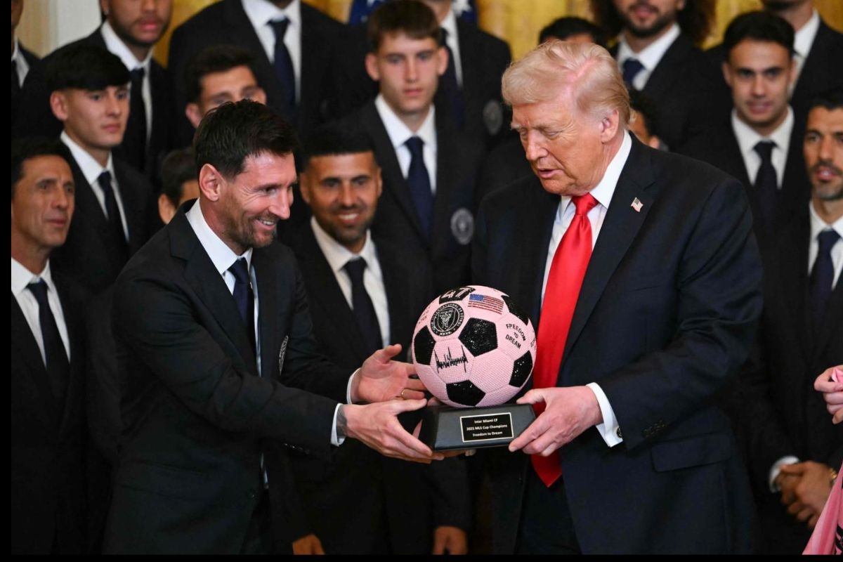 Lionel Messi pisó la casa blanca previo al inicio del Mundial 2026 (Foto: AFP)