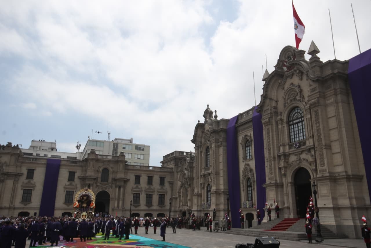 El Señor de Los Milagros en el Palacio de Gobierno. (Fotos: Jesús Saucedo @photo.gec)