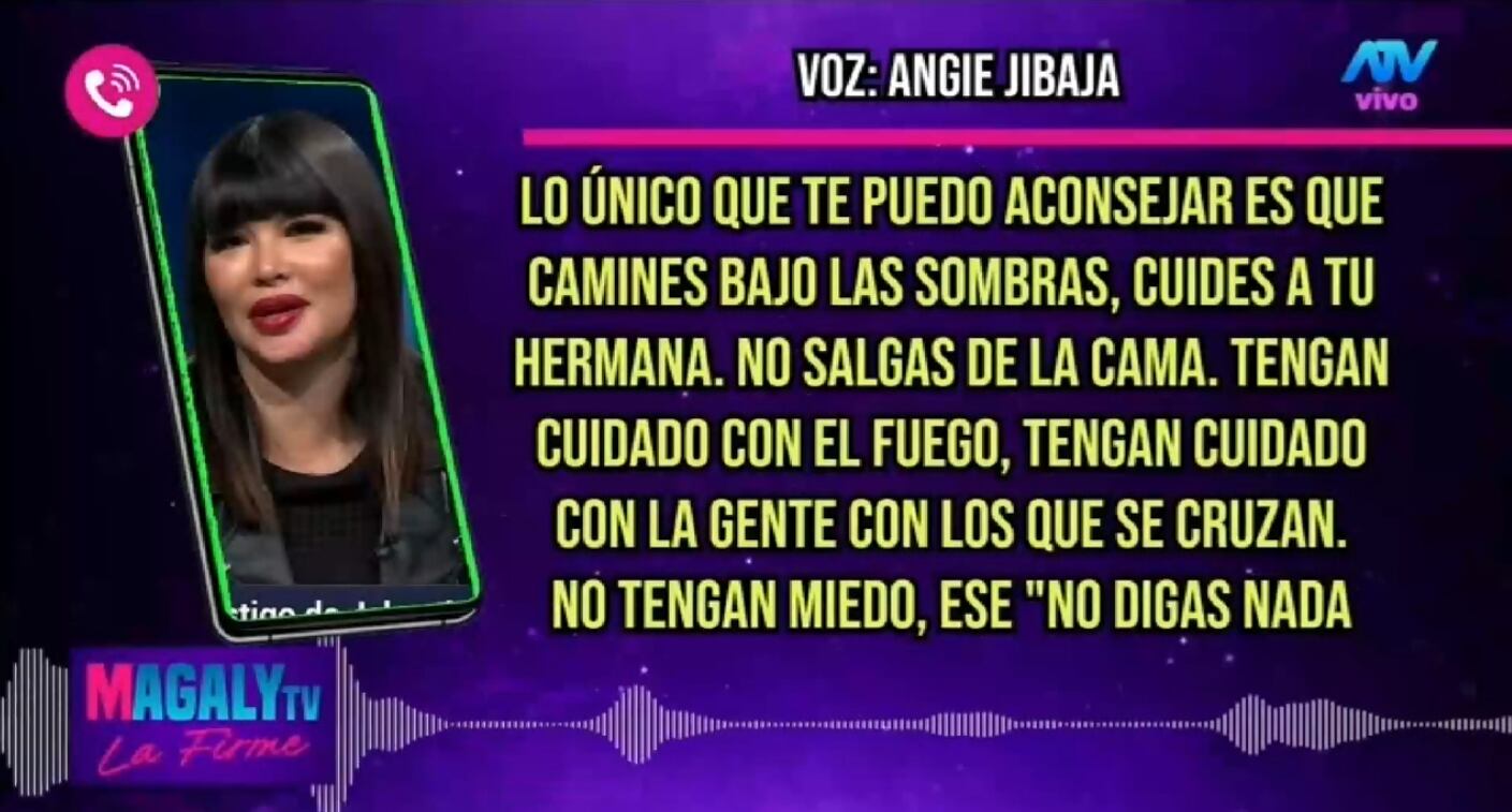 Este es el audio que Angie Jibaja envió a su hijo.