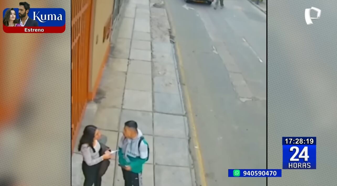 Delincuente con pistola robó celular a joven, pero a los segundos se lo devuelve.