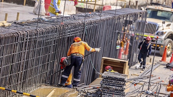 Imagen referencial de las obras de la Línea 2 del Metro de Lima.