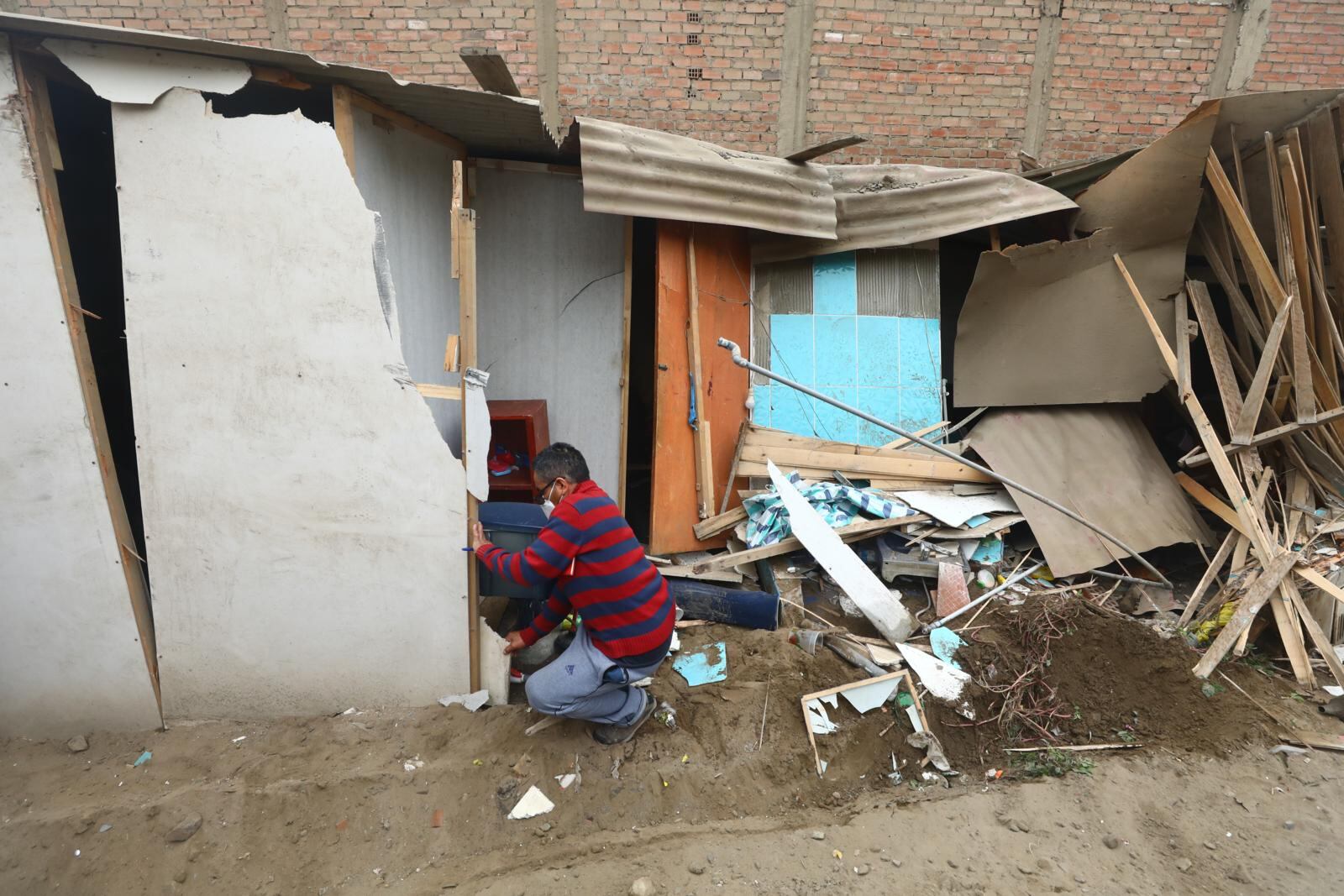 Así terminó la casa tras el accidente. | Foto: Gonzalo Córdova