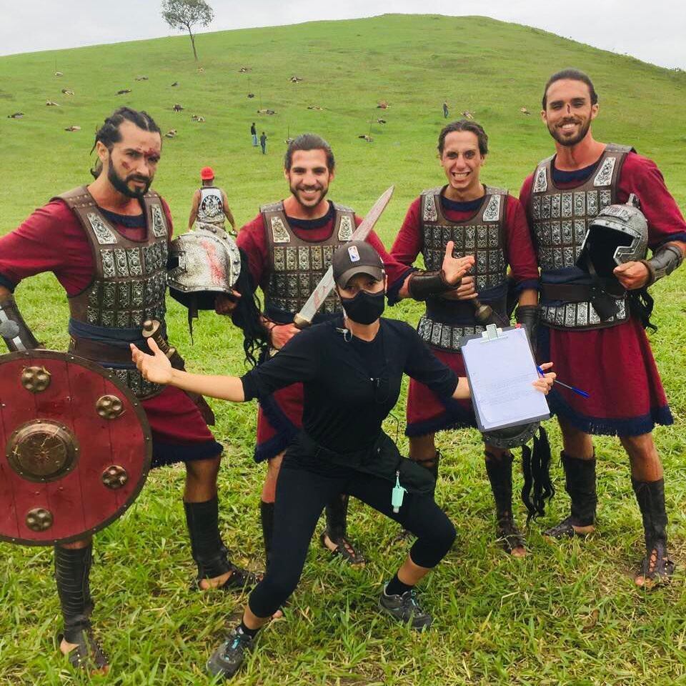 Jefferson Machado en el set de grabación de "Reis", la serie brasileña (Foto: Jefferson Machado / Instagram)