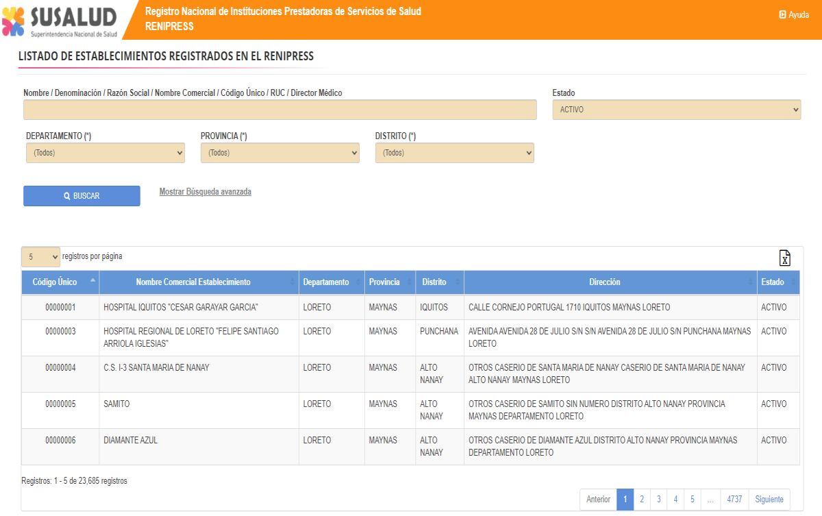 El acceso al Renipress es gratuito y puede hacerse directamente a través de la plataforma o de la página web de Susalud. (Foto: Susalud)