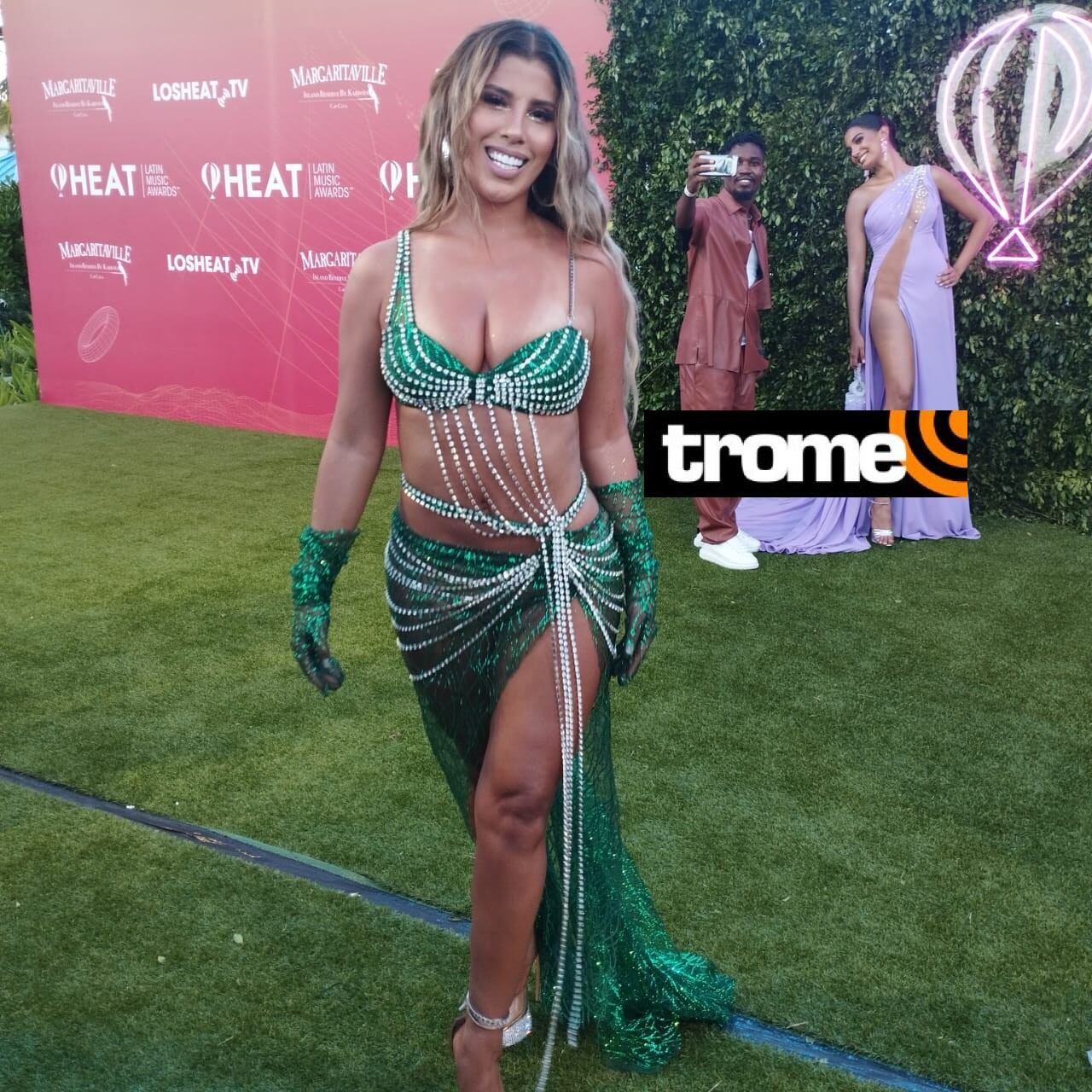 Yahaira Plasencia en la alfombra roja de los Premios Heat 2023. (Foto: Carla Chevez/TROME).