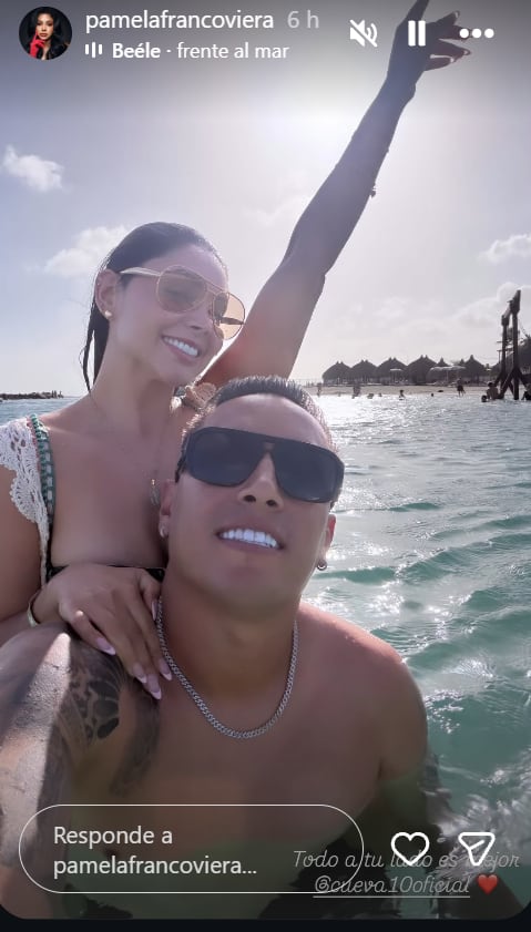 Pamela Franco y Christian Cueva disfrutan del Caribe a horas de la boda de Christian Cueva y Karla Tarazona.