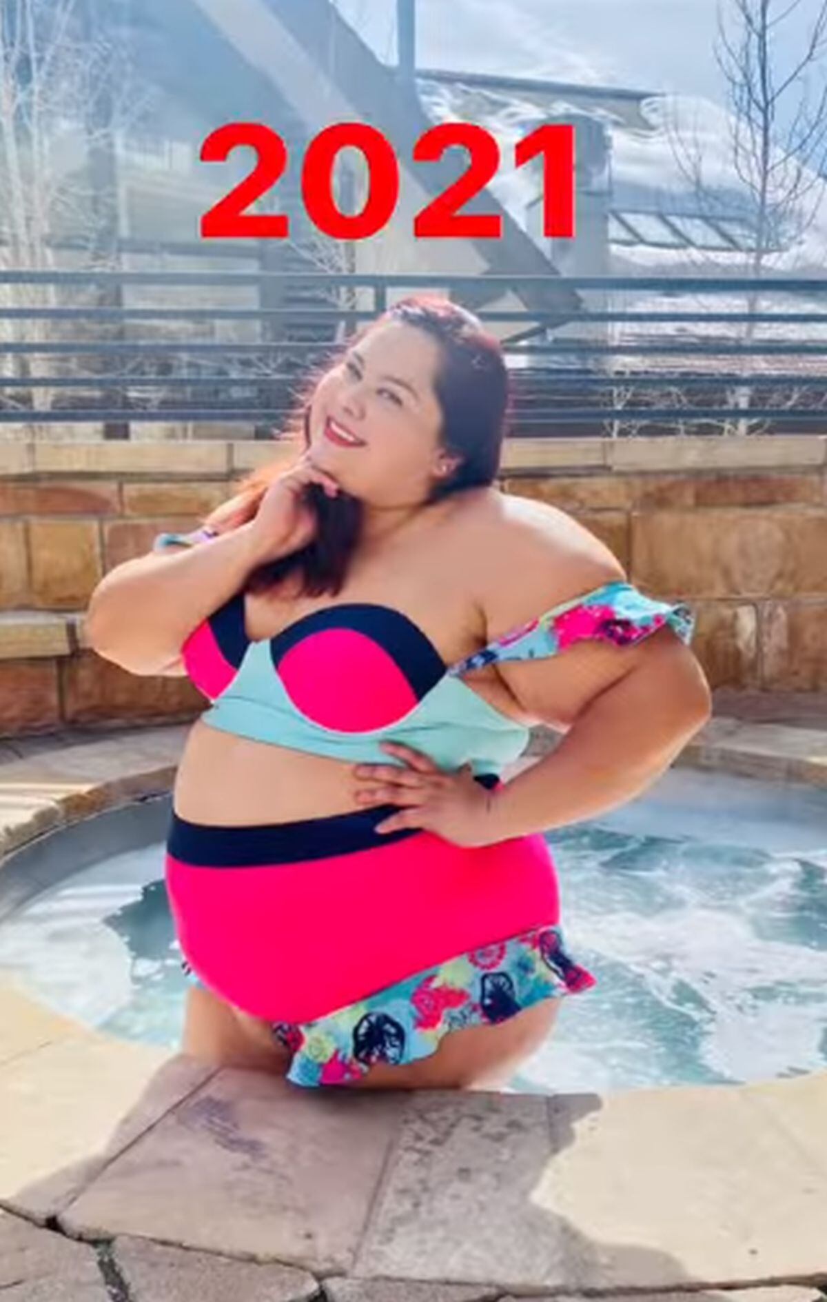 Imágenes de cómo lucía la actriz antes de la intervención quirúrgica (Foto: Gisella Aboumrad / Instagram)