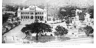Palacio Iolani en 1895, Honolulu (Oahu), Hawái.