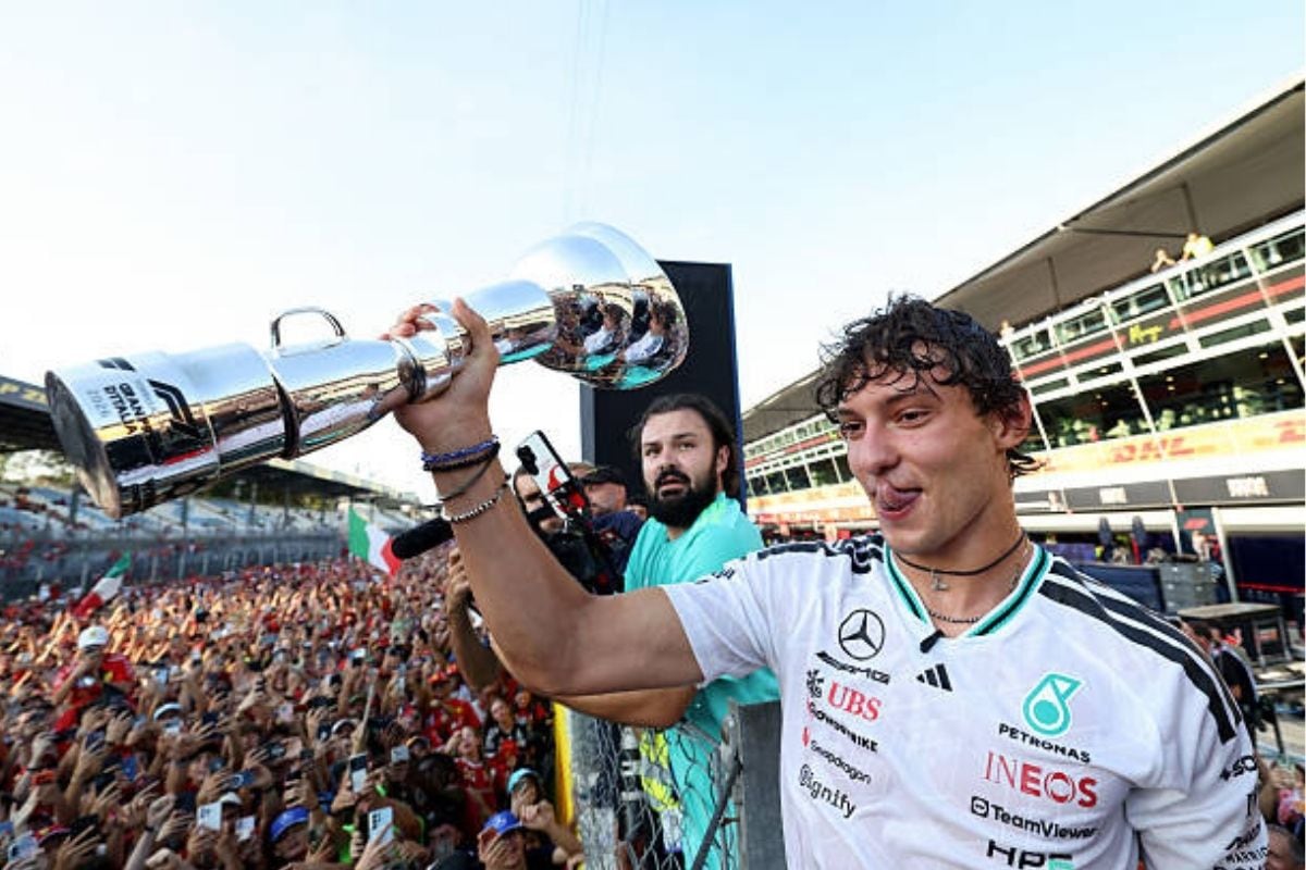 Antonelli celebra un triunfo que se añoraba en Italia despues de 60 años (Foto: Getty Images)