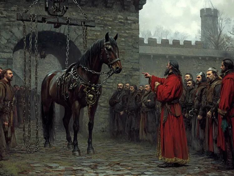 La justicia medieval procesó a animales bajo el mismo sistema legal que a los seres humanos. Fuente: Midjourney / Álvaro R. de la Rubia.