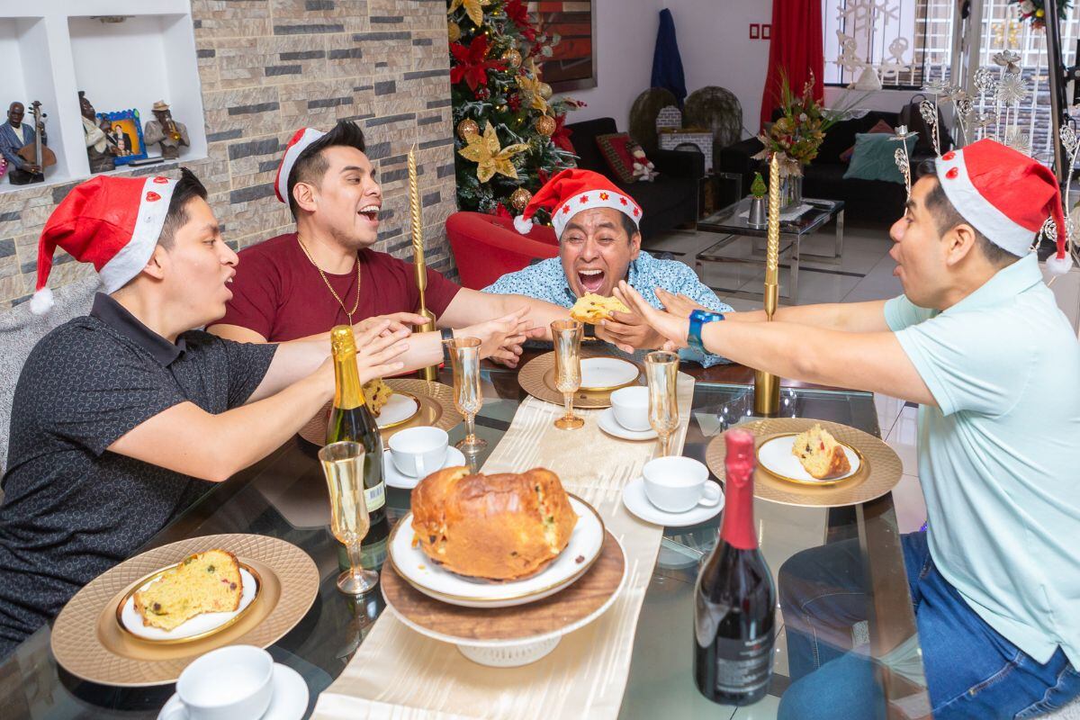 Hijos de Víctor Yaipén lo cuidan para que no cometa excesos alimenticios en estas fiestas.