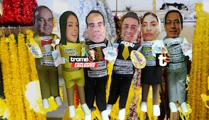 Año Nuevo: Piñatas de Jerí, Vizcarra, López Aliaga, Cueva, ‘Lady 2 soles’ y más personajes salen con curiosas frases