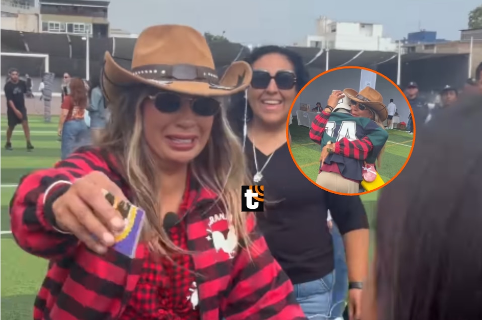Pamela López llora al reencontrarse con sus hijos a días de su cumpleaños.