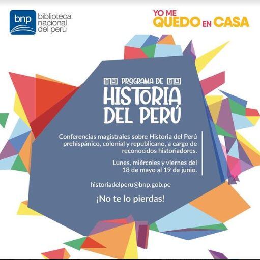 Biblioteca Nacional del Perú ofrecerá programa virtual de Historia del Perú. (BNP)