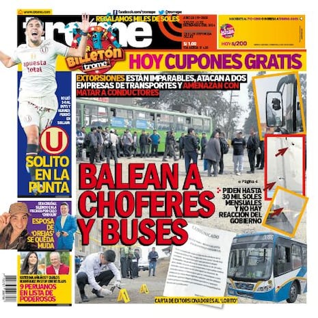 BALEAN A CHOFERES Y BUSES