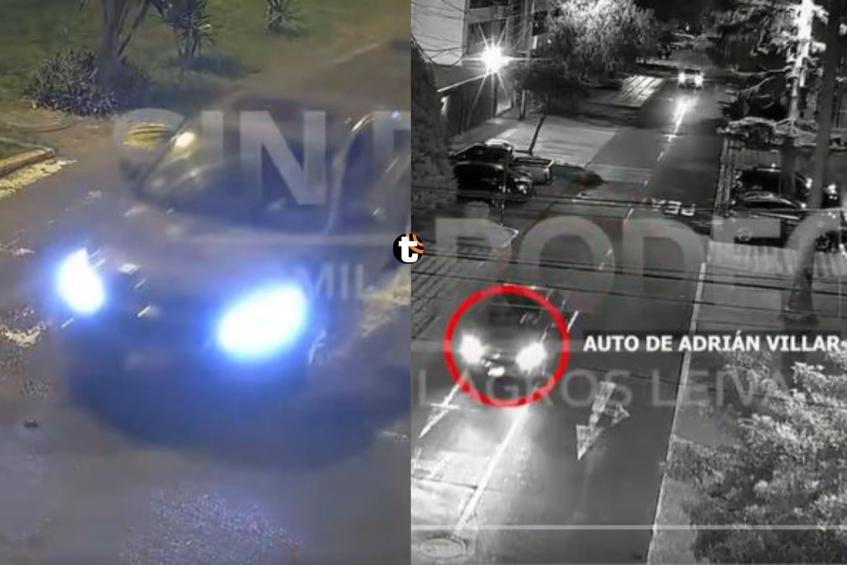 Auto de Adrián Villar fue captado en Miraflores minutos después del atropello.