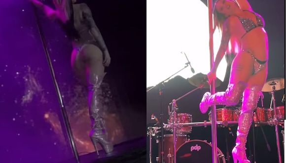 Trome | Pole dance de Leslie Shaw en concierto (Amor y Fuego)