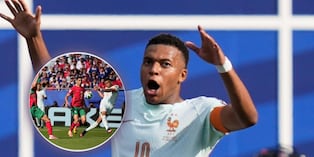 Kylian Mbappé festeja el primer tanto de Francia ante Marruecos (Foto: AFP)