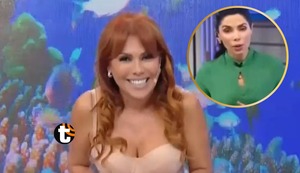 Magaly se burla de extraña presentación de Ely en el noticiero: “Si se tomó sus vinos y vino a trabajar, ‘salud’”