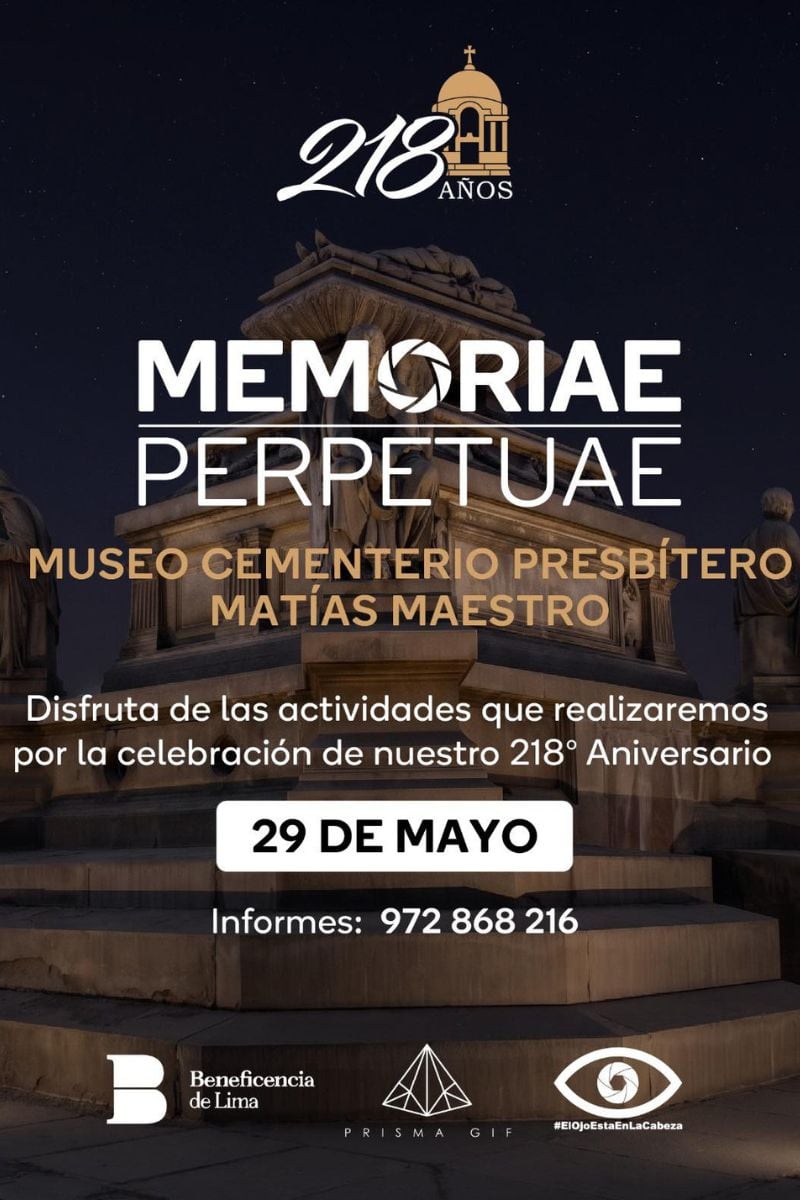 Fotógrafos aficionados y profesionales podrán captar imágenes del camposanto. Foto: Beneficencia de Lima.