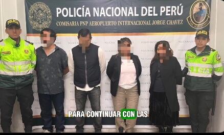 Cuatro personas fueron detenidas por robo en el nuevo aeropuerto Jorge Chávez. ( PNP)