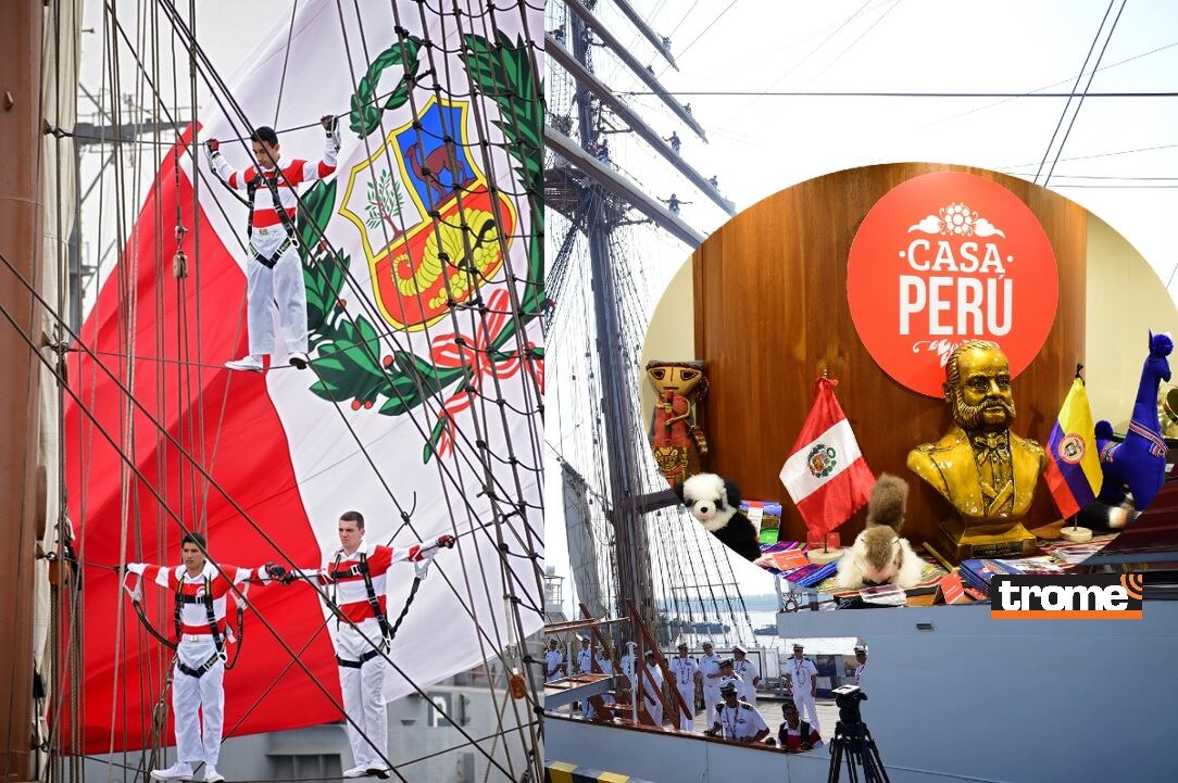 Buque B.A.P. Unión, en viaje alrededor del mundo realizó su quinta parada en Shangái. Tripulación muestra a los visitantes nuestras tradiciones, gastronomía, oferta exportable y destinos. (Isabel Medina / EFE / GTN en español)