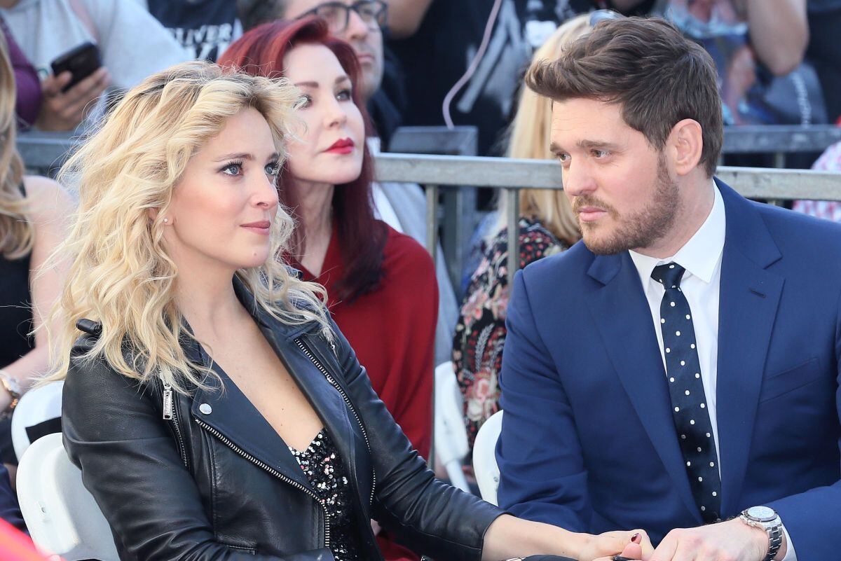 Luisana Lopilato y Michael Bublé tenían a su lado un traductor para saber lo que decía la otra persona (Foto: AFP)