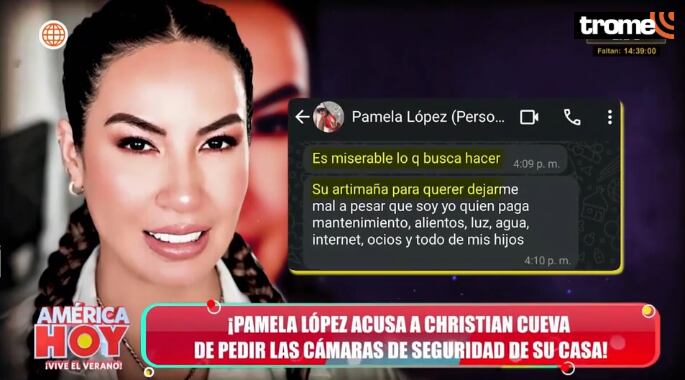 Pamela López lanza fuerte mensaje contra Christian Cueva.
