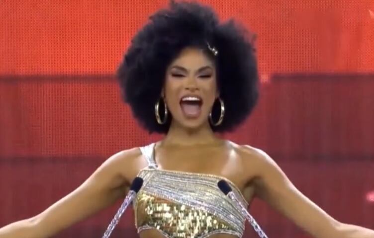 Arlette Rujel en su presentación en el Miss Grand