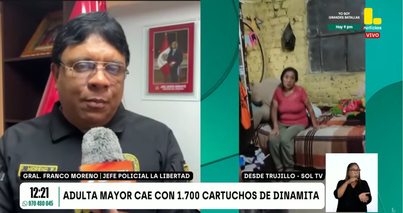 PNP interviene a mujer de 65 años con dinamita y miles de detonadores.