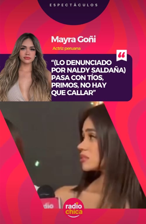 Mayra Goñi se solidariza con Naldy Saldaña tras tocamiento indebido por parte del exdirector musical César Sánchez.